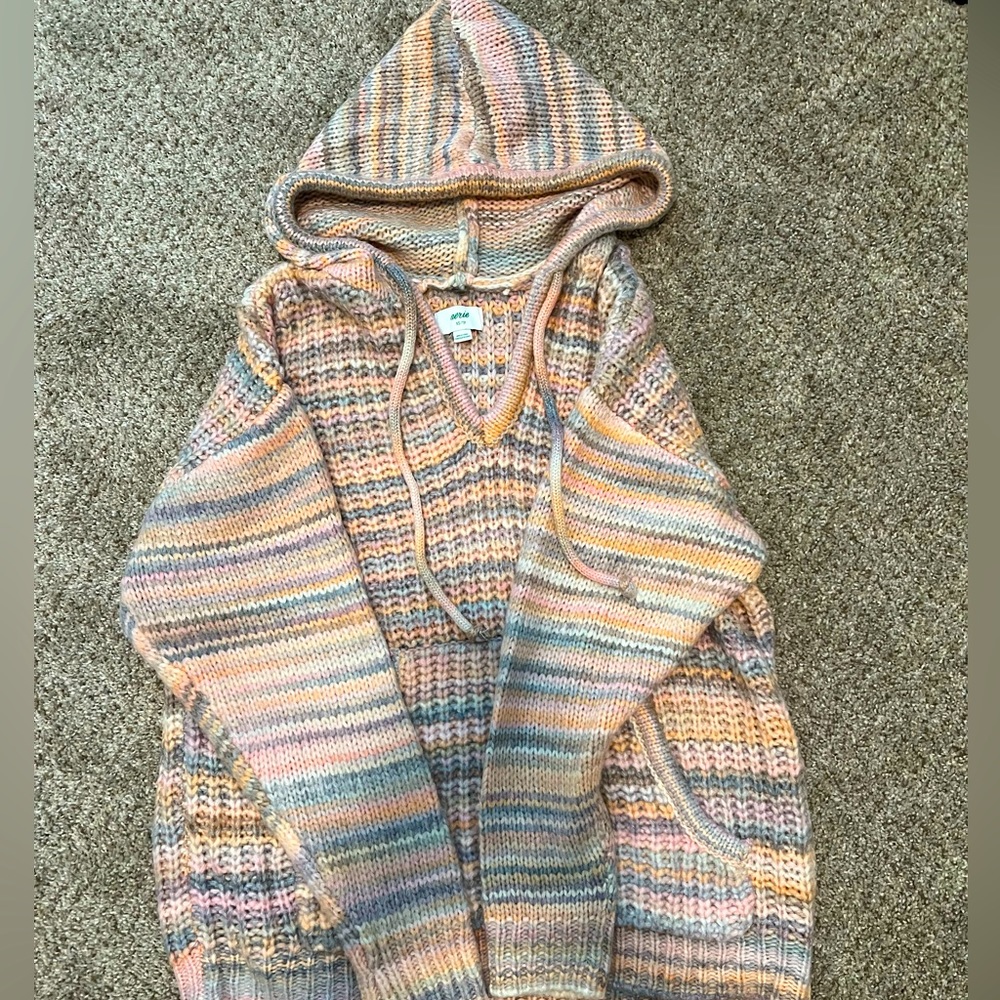 Knit colorful sweater